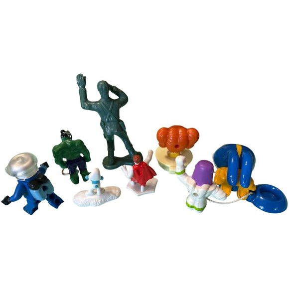 Mixed Lot of 8 Miniature Superhero Toys Buzz Lightyear Smurf Incredible Hulk - Picture 2 of 5